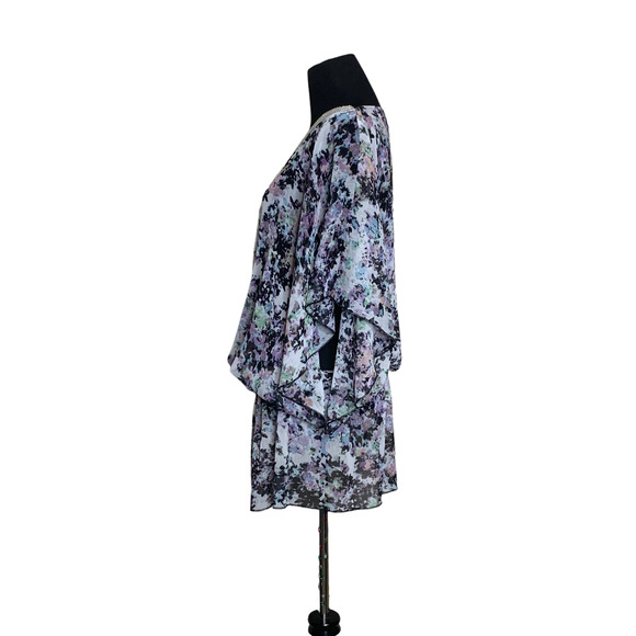 Badgley Mischka Fiona sheer floral Fiona Tunic size Large - Picture 5 of 11